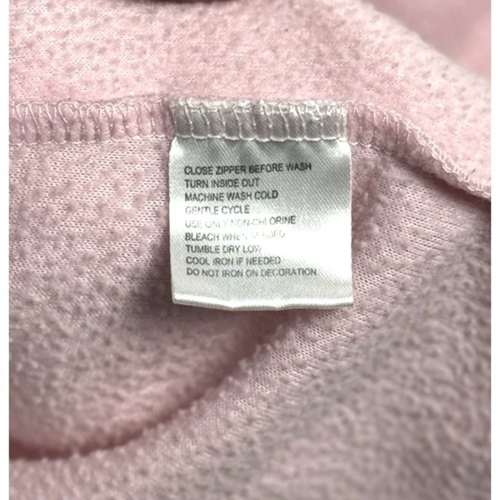 Disney Tinker Bell Pink Fleece Full Zip Womens Fleece Jacket Cardigan Sweater XL - Picture 9 of 12